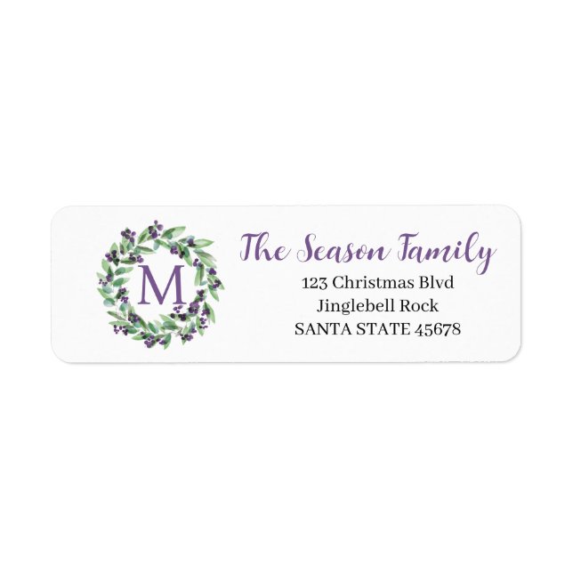 Noël Étiquette Monogram personnalisable (Devant)
