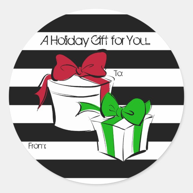 Noël | Étiquettes cadeaux de vacances (Devant)