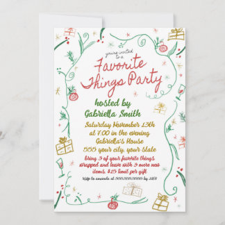 Noël Favoris Invitation