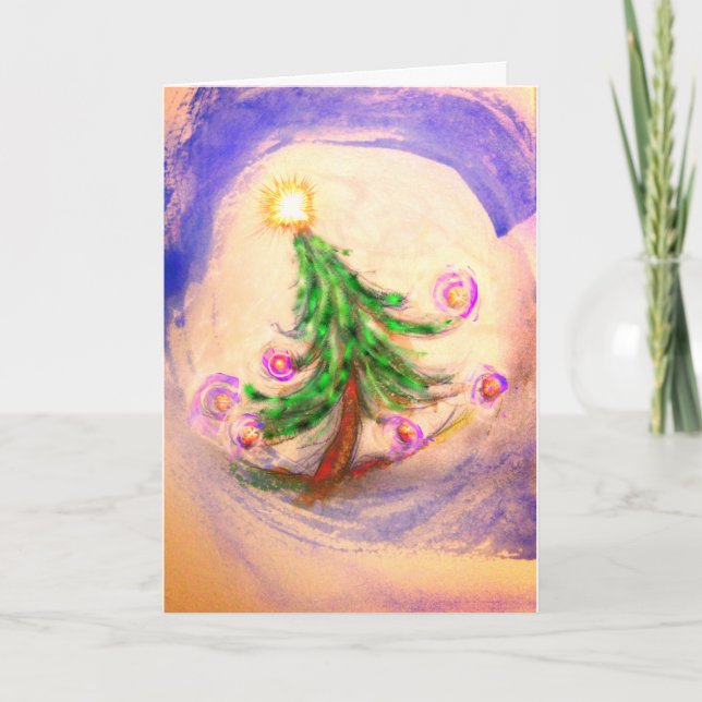 Noël Felicity brillante carte d'arbre de Noël (Devant)