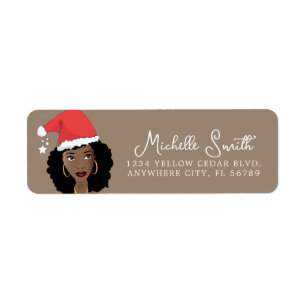 Noël, Femme Noire, Beauté de Cheveux Naturels, Bru