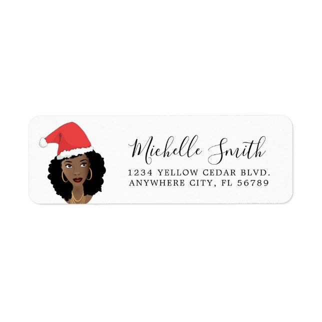 Noël, Femme noire, Beauté des cheveux naturels (Devant)