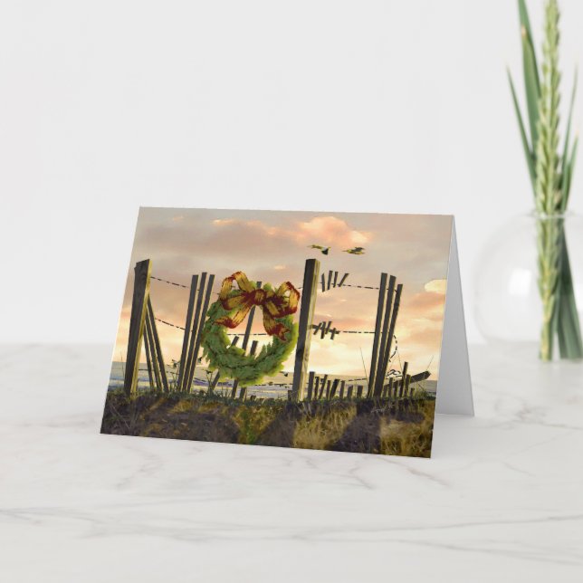 Noel Fence Card-H Holiday Card (Front)