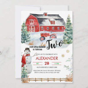 Noël Fête Anniversaire Invitation