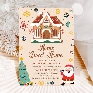 Noël Fête de l'échauffement de maison Invitation d