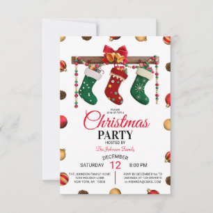 Noël Fête Famille Invitation
