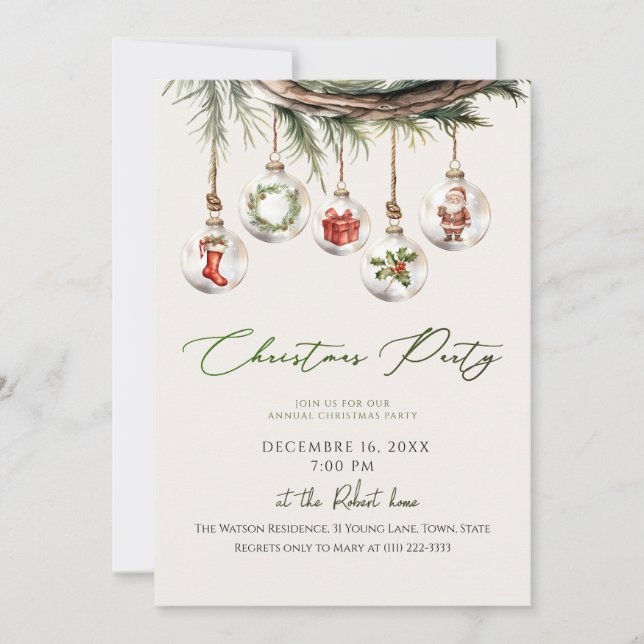 Noël Fête Invitation (Devant)