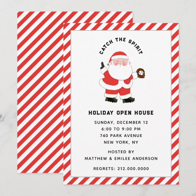 Noël Fête Invitation (Devant / Derrière)