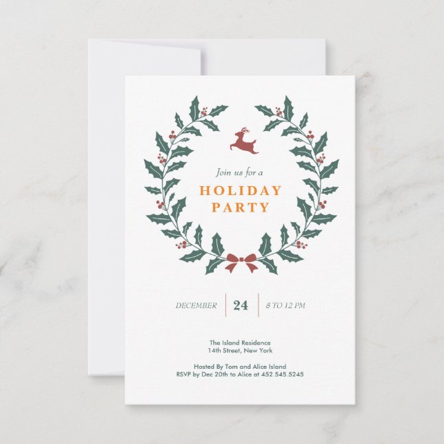 Noël Fête Invitation (Devant)