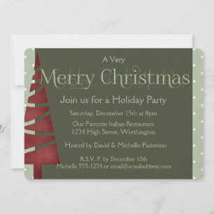 Noël Fête Invitation Arbre Conception 1