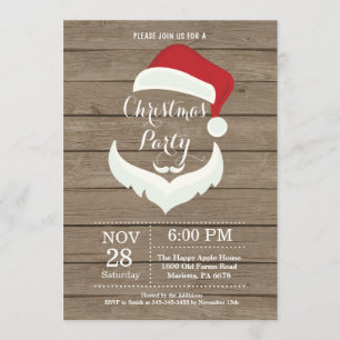 Noël Fête Invitation Santa Claus