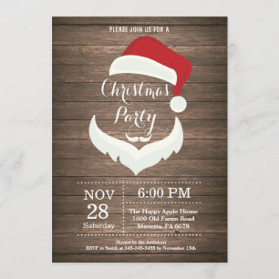 Noël Fête Invitation Santa Claus