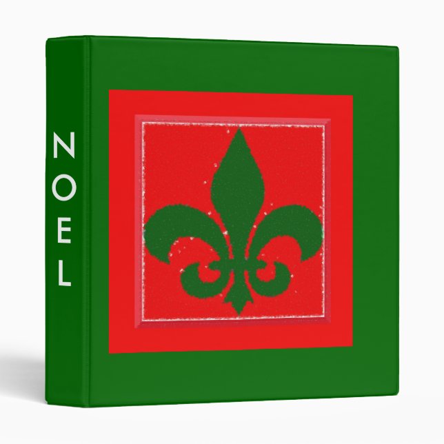 Noel Fleur de Lis Holiday Memories Binder (Front/Spine)