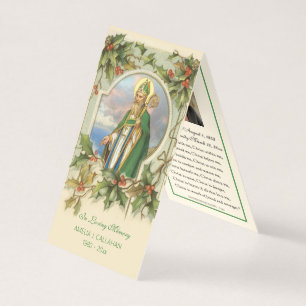 Noël Funérailles prière irlandaise Carte Sainte