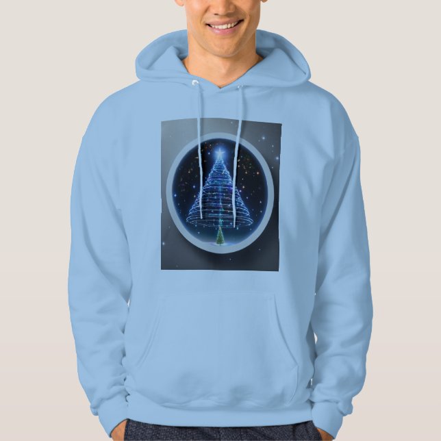 "Noël galactique : Sweat - shirt à capuche de vaca (Devant)