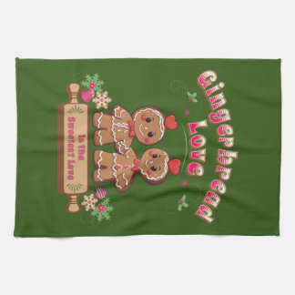Noël Gingerpain amour serviette de cuisine