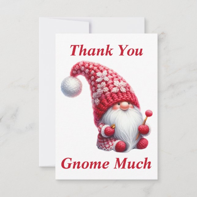 Noël Gnome Carte de remerciements (Devant)