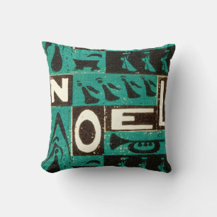 Noel Green Throw Pillow