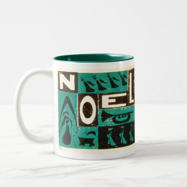 Noel Green Two-Tone Coffee Mug (Left)