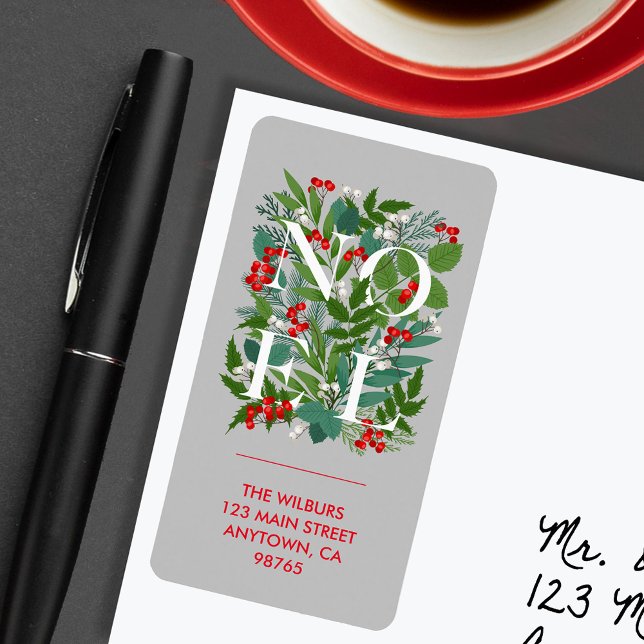 NOEL Greenery Berries Address Label (Creator Uploaded)