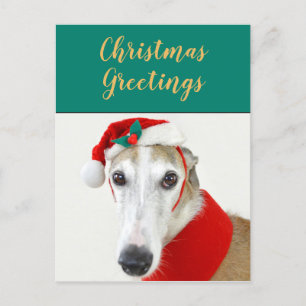 Noël gris hache mignon chien carte postale de vaca