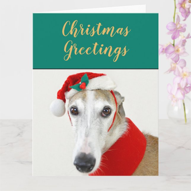 Noël gris hache mignon chien carte postale de vaca (Orchidée)