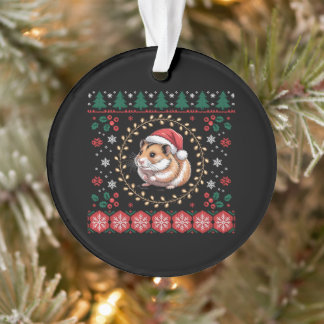 Noël Hamster Chapeau Santa Sweatshirt Moche Noël