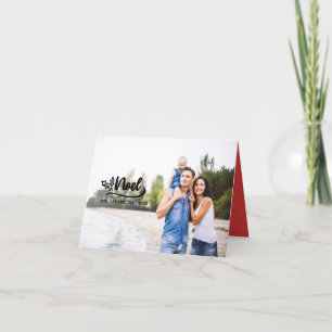 Noel hand drawn script Christmas holiday card