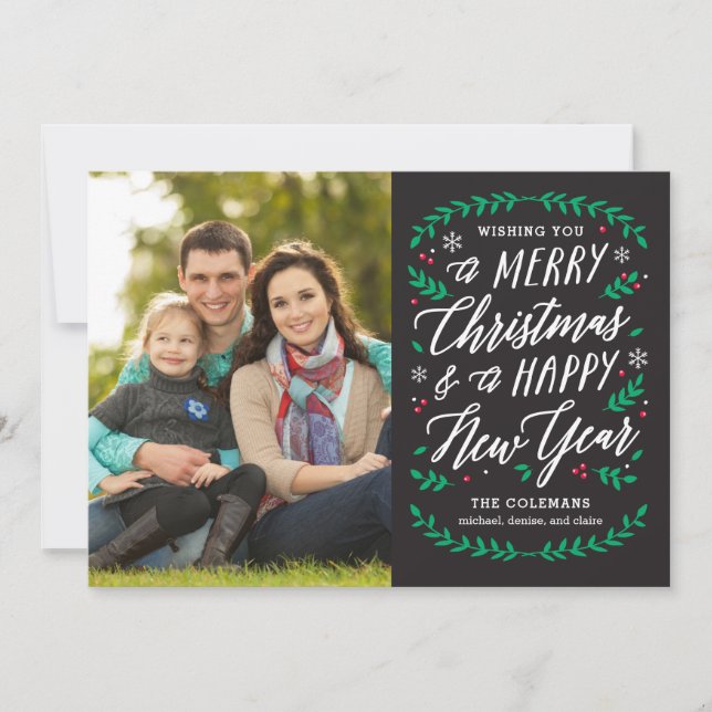 Noël Heure de Noël COULEUR MODIFIABLE Carte de vac (Devant)