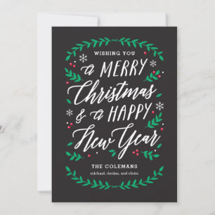 Noël Heure de Noël COULEUR MODIFIABLE Carte de vac