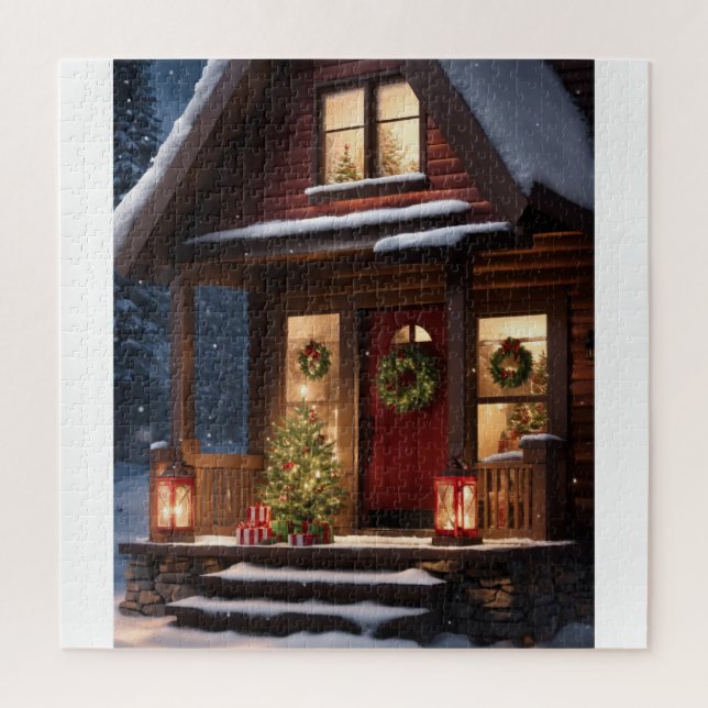NOËL HIVER JOURNAL CABINE JIGSAW PUZZLE (Vertical)