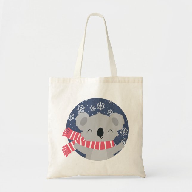Noël hiver Koala Bear Sac fourre-tout (Devant)