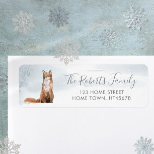 Noël hiver Woodland scène Fox