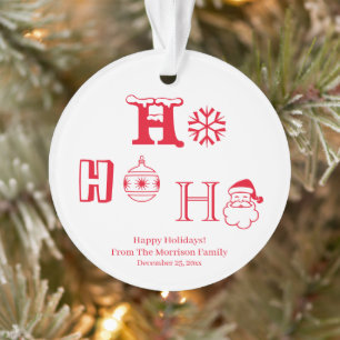 Noël Ho Ho rouge personnalisé date