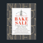 NOEL Holiday Bake Sale Dark Grey Flyer<br><div class="desc">This modern and chic "NOEL" christmas holiday bake sale flyer features a dark grey background with a christmas tree. Personalize it for your needs. You can find matching products at my store.</div>