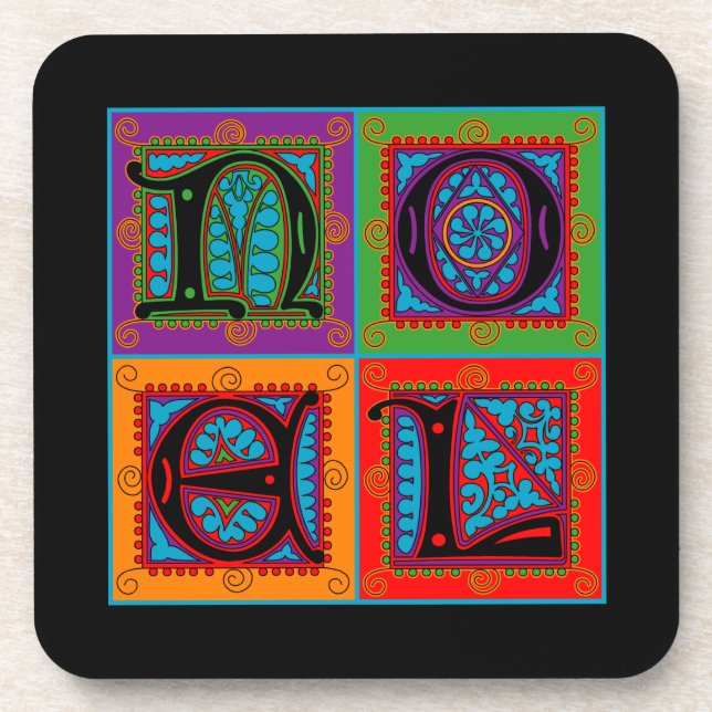 Noel Holiday Greeting Coaster (Front)