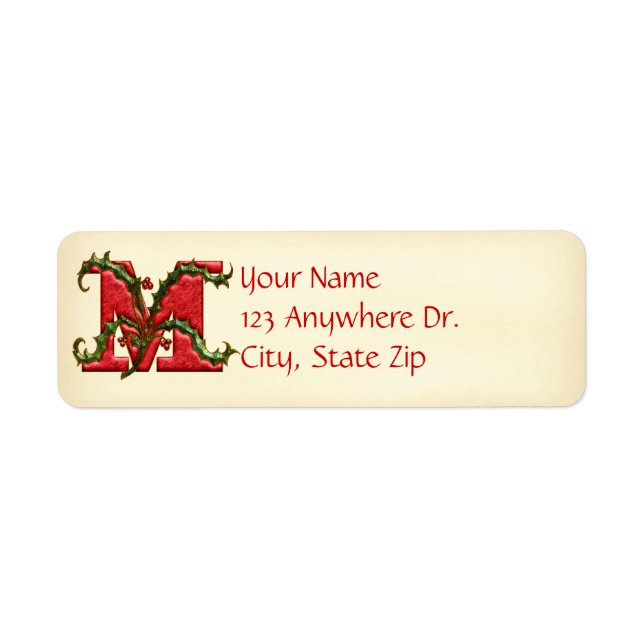 Noël Holly Monogram M (Devant)