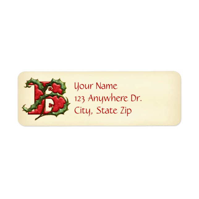 Noël Holly Monogramme B (Devant)