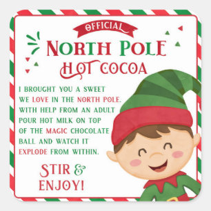 Noël Hot Chocolate bombe autocollant cadeau pour e