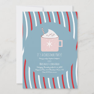Noël Hot Cocoa Party Sucre de canne Invitation