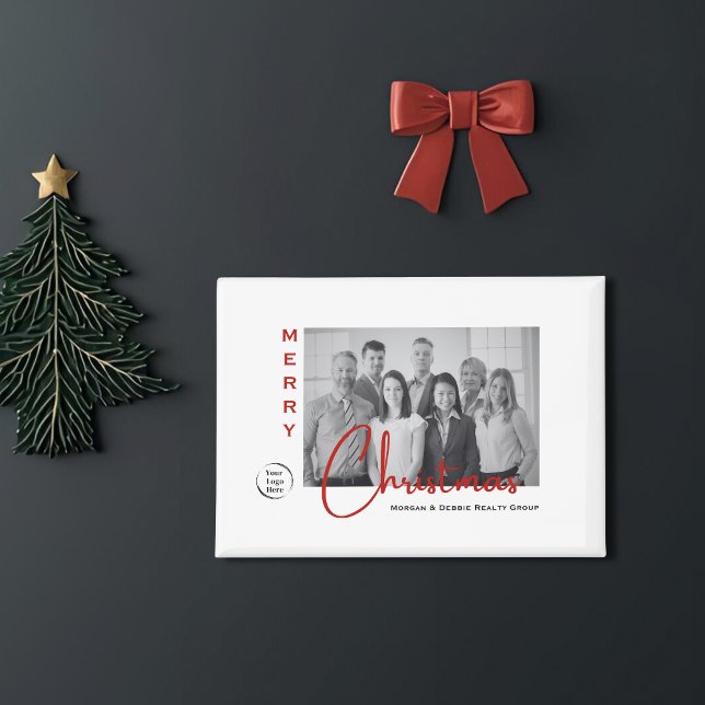 Noël immobilier | Magnet photo avec logo (Créateur téléchargé)