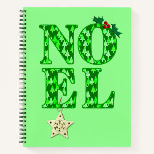 NOEL in Green Christmas Trees Recipe Book
