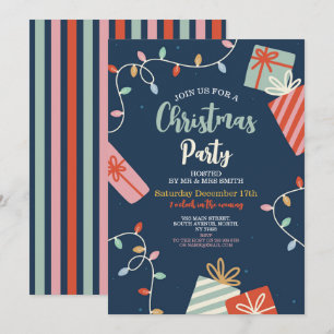 Noël Invitation Festive Fête Arbre cadeaux