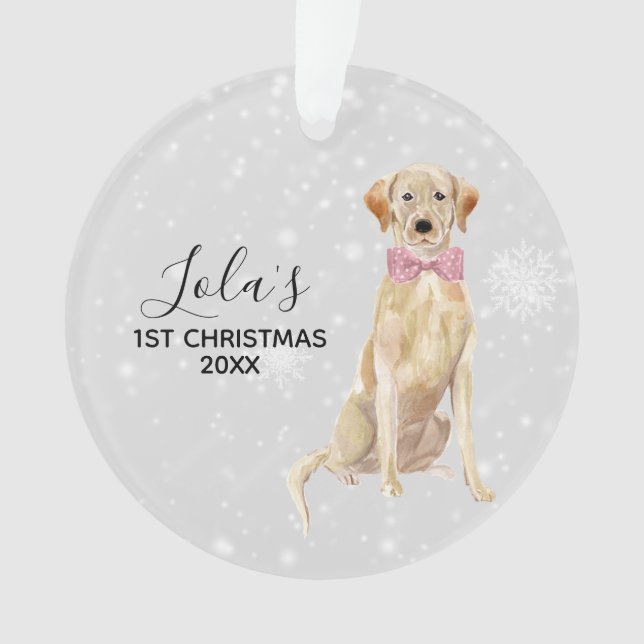 Noël jaune de vacances de labrador retriever de (devant)