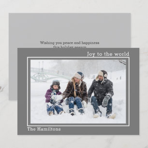 Noël Joie Au Monde Photo Carte Personnalisée