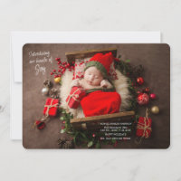 Noël Joie Faire-part de naissance de vacances