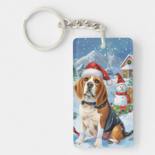 Noël Joie Merveilleux Hiver Chien Beagle