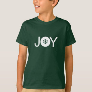 Noël Joy T-shirt enfant vert et blanc