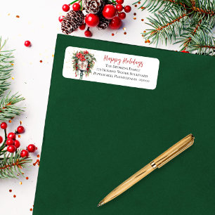 Noël Joyeux vacances Boîte aux lettres Floral Mono