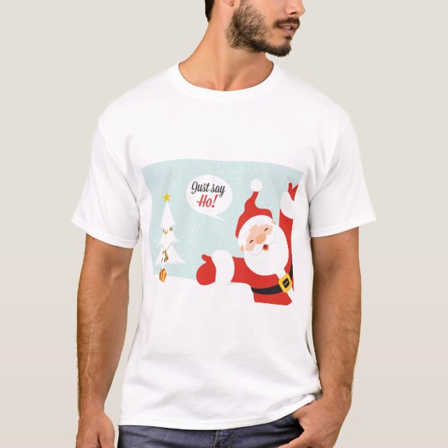 Noël 'Just Say Ho' T-shirt basique (Devant)